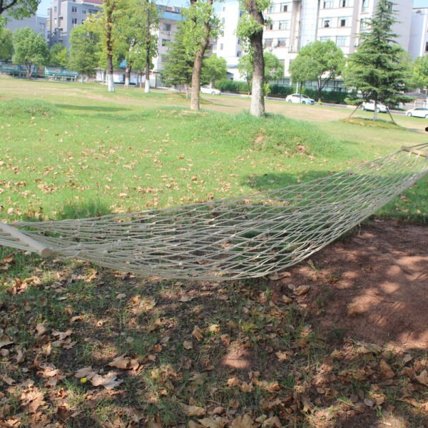 Outdoor Indoor macrame Hammock With Wooden Sticks