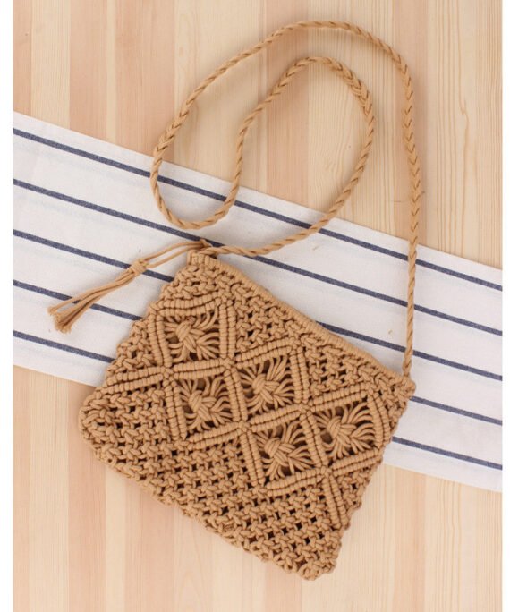 Macrame shoulder bag