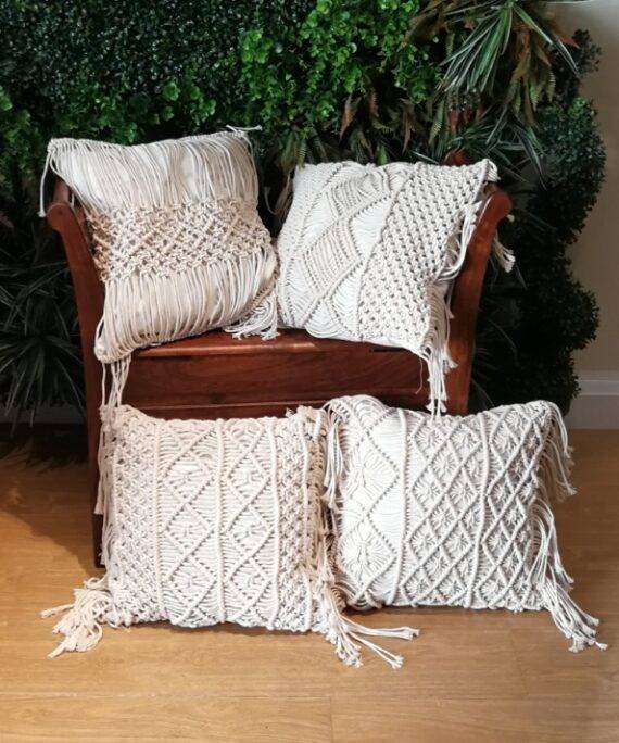 Macrame Cotton Cushion Cover