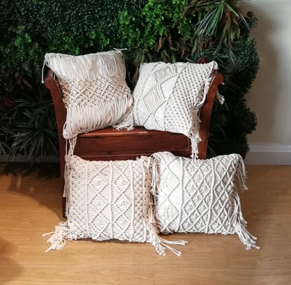 Macrame Cotton Cushion Cover