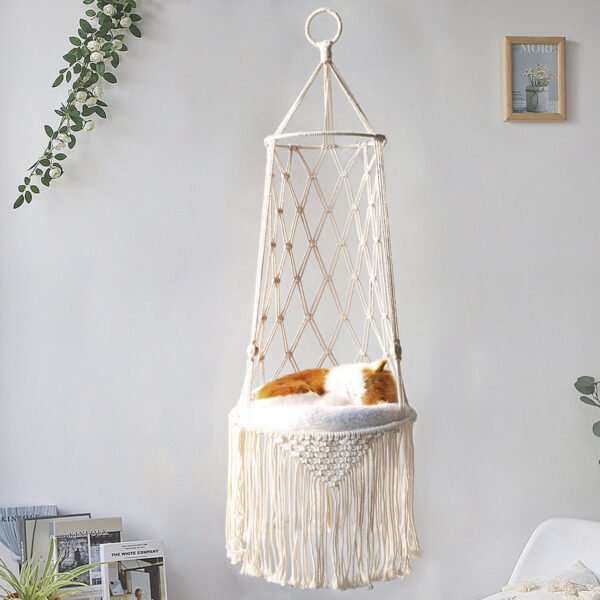 Macrame Hanging Pet Bed Swing