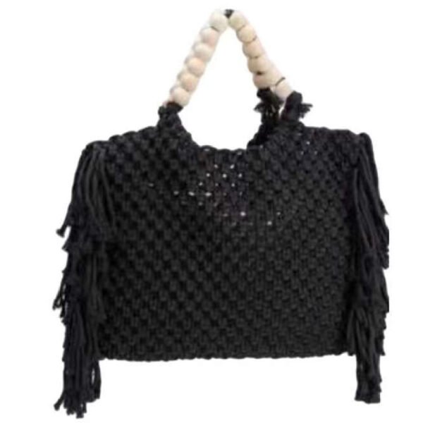 black macrame Crossbody Mini Bag