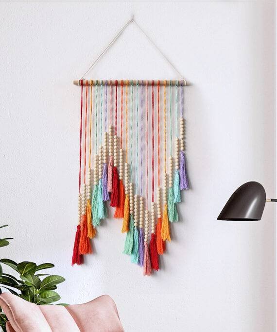 Macrame Colorful Tassel Tapestry