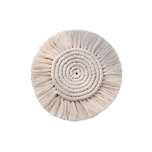 Handwoven Macrame Coasters Cotton Rope Braided Placemats