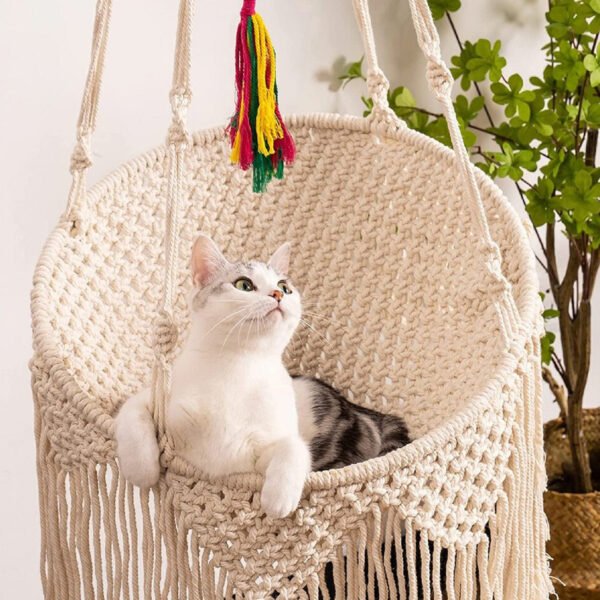 Macrame cat swing Nordic Bohemian