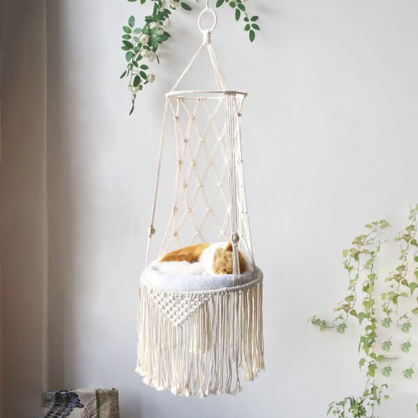 Macrame Hanging Pet Bed Swing