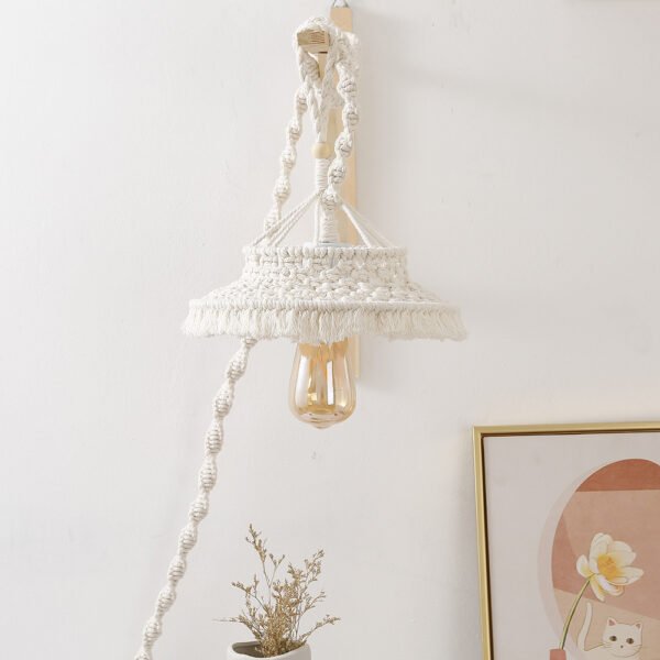 Macrame light shade Braided Chandelier By Hand Braided Bohemian