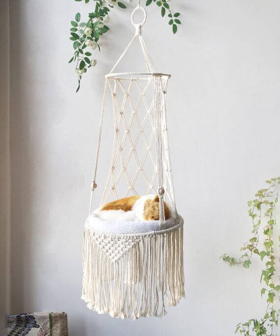 Macrame Hanging Pet Bed